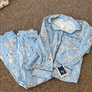 Roller Rabbit X target Light Blue Floral Paisley Pajama Set